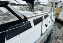 The S2 9.2's moderate, conventionally modern lines have helped it avoid the dated look that plagues many boats from the late 1970s. Arthur Edmunds' design features short overhangs, a relatively flat sheer and pleasing proportions. Photo courtesy of Boats.com