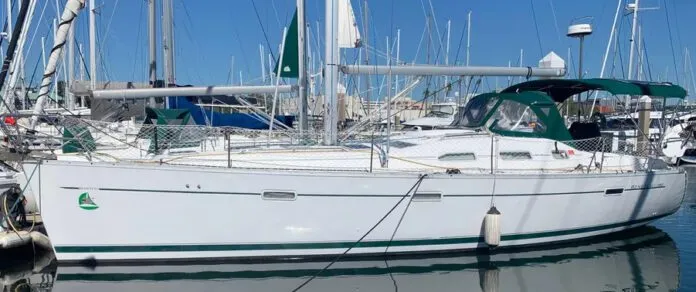 beneteau 393 exterior The Beneteau 393 is a comfortable, extended coastal cruiser with a handsome interior. Photo courtesy of Yacht World.