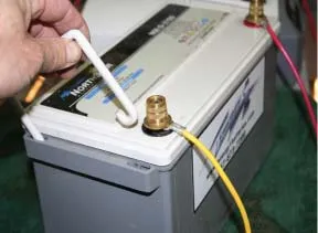 AGM marine battery close up