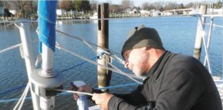 Nikwax Rope Proof was a top pick in our review of after-market line treatments. Dyneema lines also resist freezing.