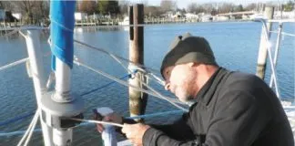 Nikwax Rope Proof was a top pick in our review of after-market line treatments. Dyneema lines also resist freezing.