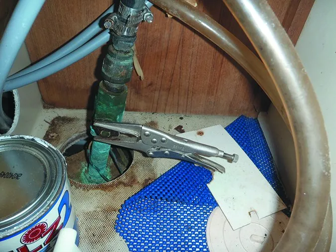 In a pinch, vise-grips are a helpful stand in for a third hand—or a temporary handle. (Photo/ Drew Frye)