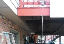 The test rig mimicked cross-fiber abrasion against wood and concrete.