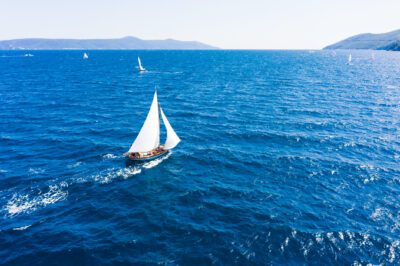 Regatta of old classic sailboats, Moscenicka Draga, Croatia