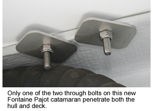 Bolts on new Fontaine Pajot catamaran