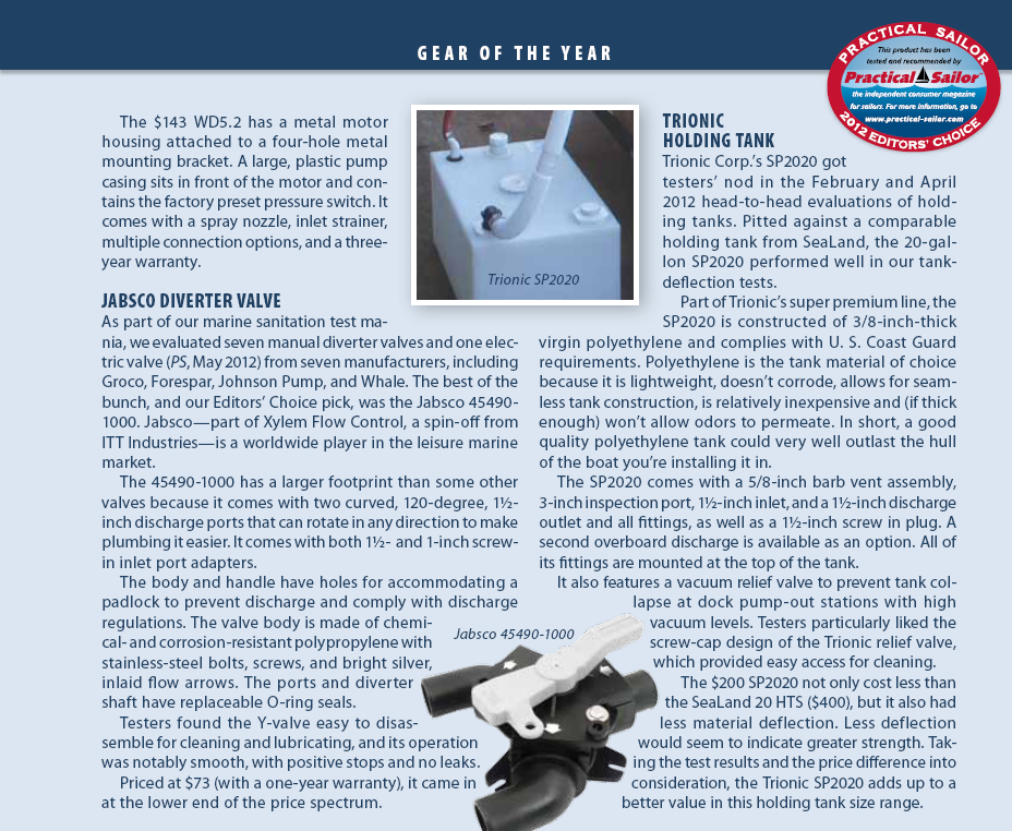 Practical Sailors Picks for Best Sailing Gear of 2012