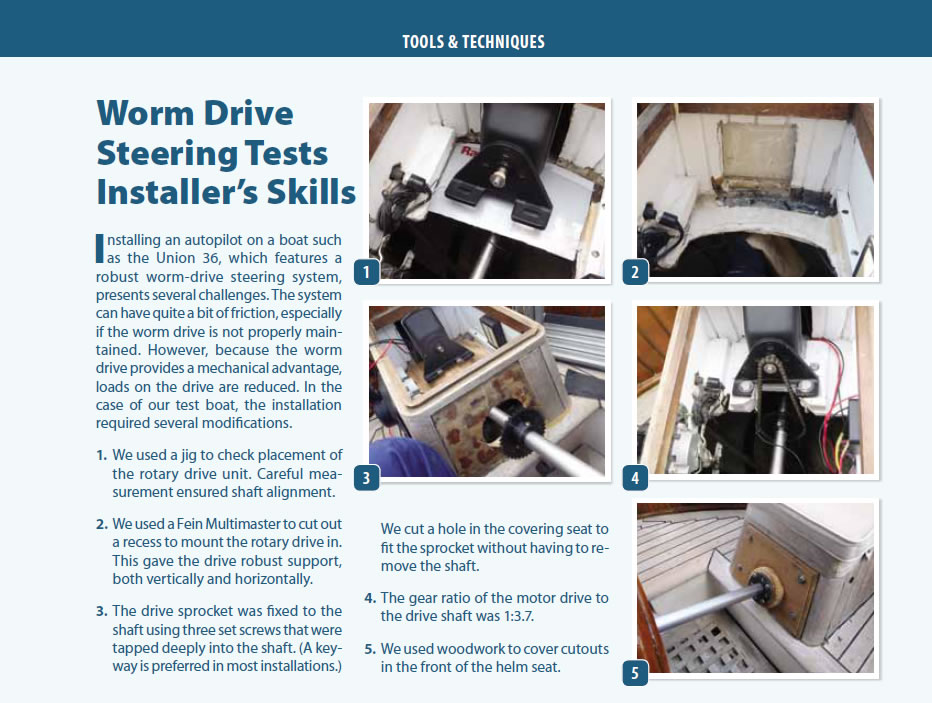 Rotary-Drive Autopilot for Worm Gear Steering