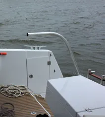 2. The main problem with the “bent pipe” emergency tiller approach is that there’s not enough lever length to handle steering loads and all too often there’s a poorly fitted connection between pipe and the head of the rudder stock.