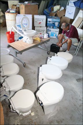 Electric-Flush Marine Toilets 