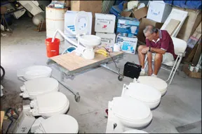 electric-flush toilets