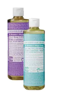 Dr. Bronners Magic liquid soaps