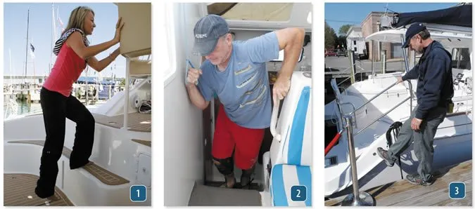 sailboat companionway steps catamaran