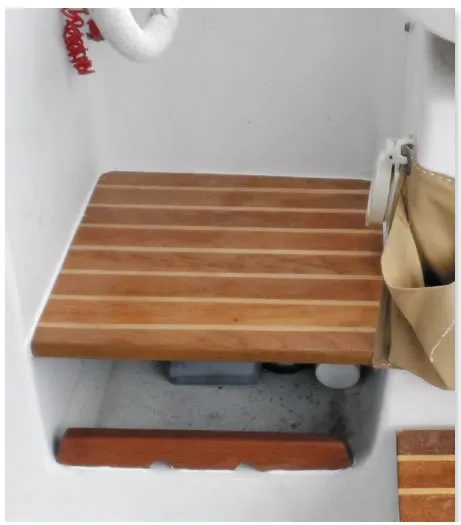 sailboat companionway steps teak