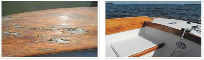 Cracked and peeling Cetol