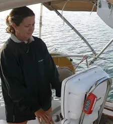 The Cerberus (seized to the binnacle) was able to transmit and receive without problem under the cover of a Bimini. 