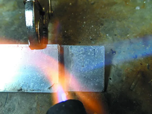 14. preheating with MAPP gas.