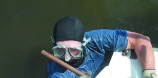 Bottom scraper. Easy to make and so much easier to use. Used for barnacles on the bottom and taking mud off the anchor. (Photo/ Drew Frye)