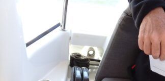 2. Not only is this switch too darn close to the winch, there is a silly wire drink holder near the path of the lines and a person sitting on the bench can easily fall into a running, unguarded, electric winch. Unspeakably dangerous and OSHA would just shut you down. (Photo/ Drew Frye)