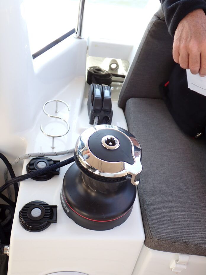 2. Not only is this switch too darn close to the winch, there is a silly wire drink holder near the path of the lines and a person sitting on the bench can easily fall into a running, unguarded, electric winch. Unspeakably dangerous and OSHA would just shut you down. (Photo/ Drew Frye)