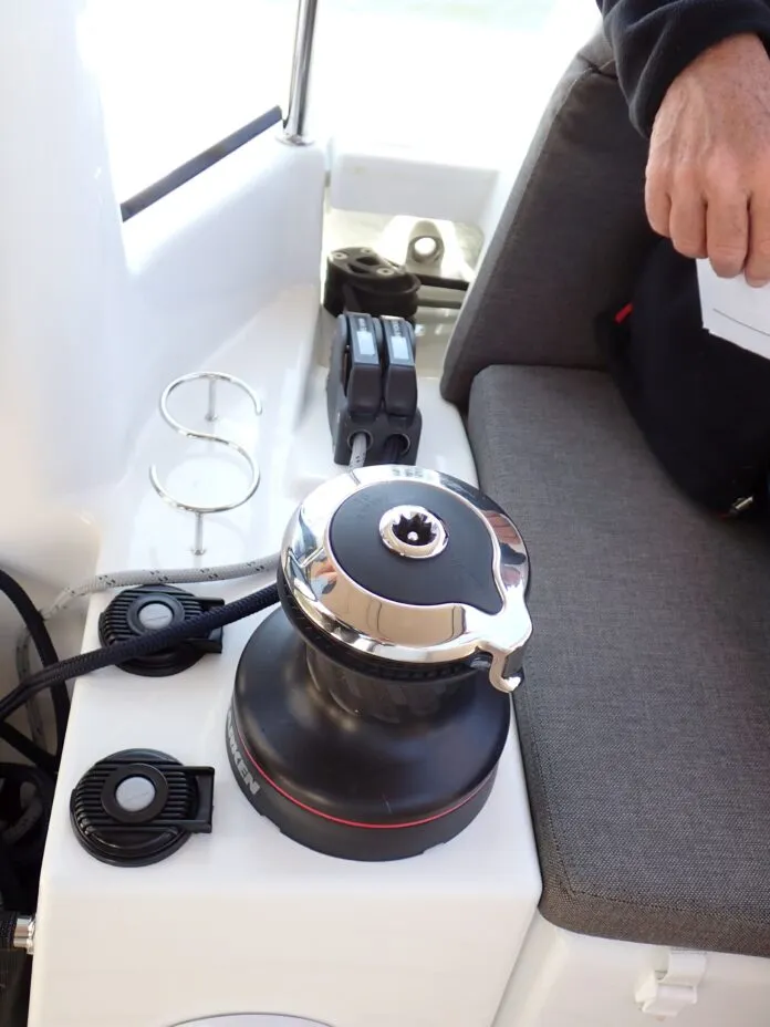 2. Not only is this switch too darn close to the winch, there is a silly wire drink holder near the path of the lines and a person sitting on the bench can easily fall into a running, unguarded, electric winch. Unspeakably dangerous and OSHA would just shut you down. (Photo/ Drew Frye)