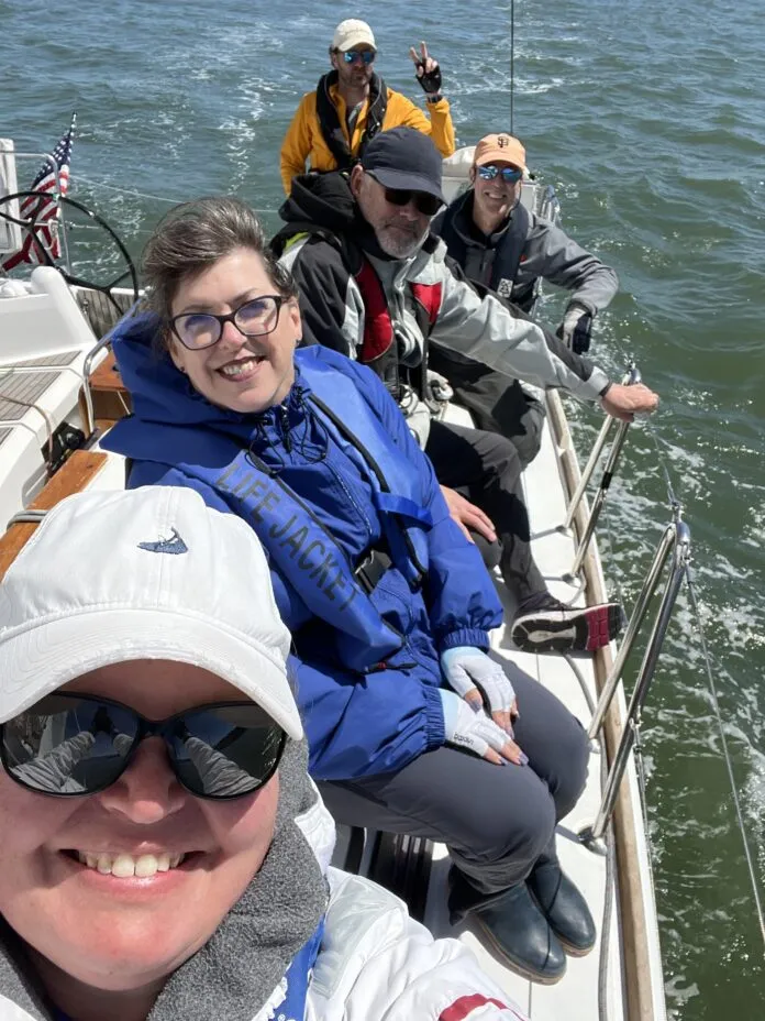 Even though my own sailboat was on the opposite coast, my desire to sail didn't wane. So I looked up the local racing schedule on Latitude 38 and joined Wimm's racing crew out of Sausalito. (Photo/ Alex Jasper)