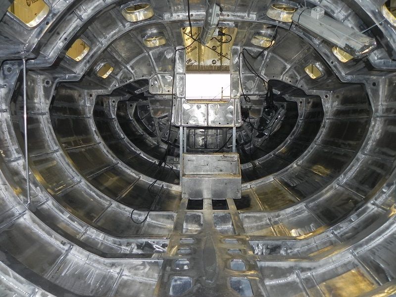 Interior of the Swedish-built VK 35, an aluminum performance sailing yacht. Photo courtesy of Boat Design.