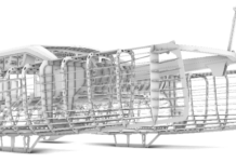 CNC cut structures of Delos Explorer 53. Image courtesy of De Villiers Marine Design.