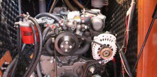 This is the original Yanmar 4JH5E 54hp normally aspirated engine supplied by Beneteau. We've done 6,000 hours over the last 13 years. (Photo/ Brett Campbell)