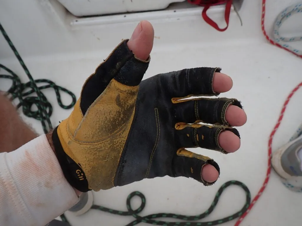 This glove was just re-coated. It was stiff for 15 minutes, but then it limbered up. (Photo/ Drew Frye)