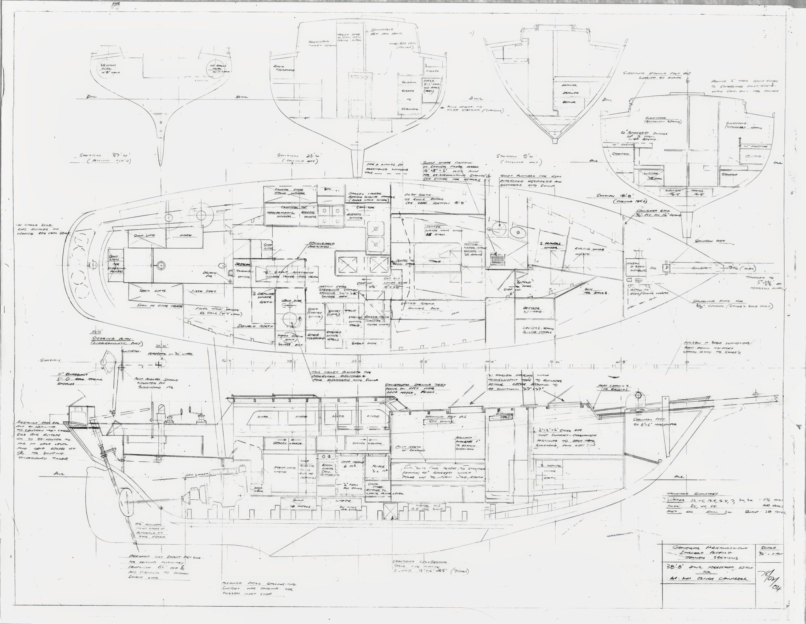 Moon River's General layout plans by Laurie Davidson, 1978. 