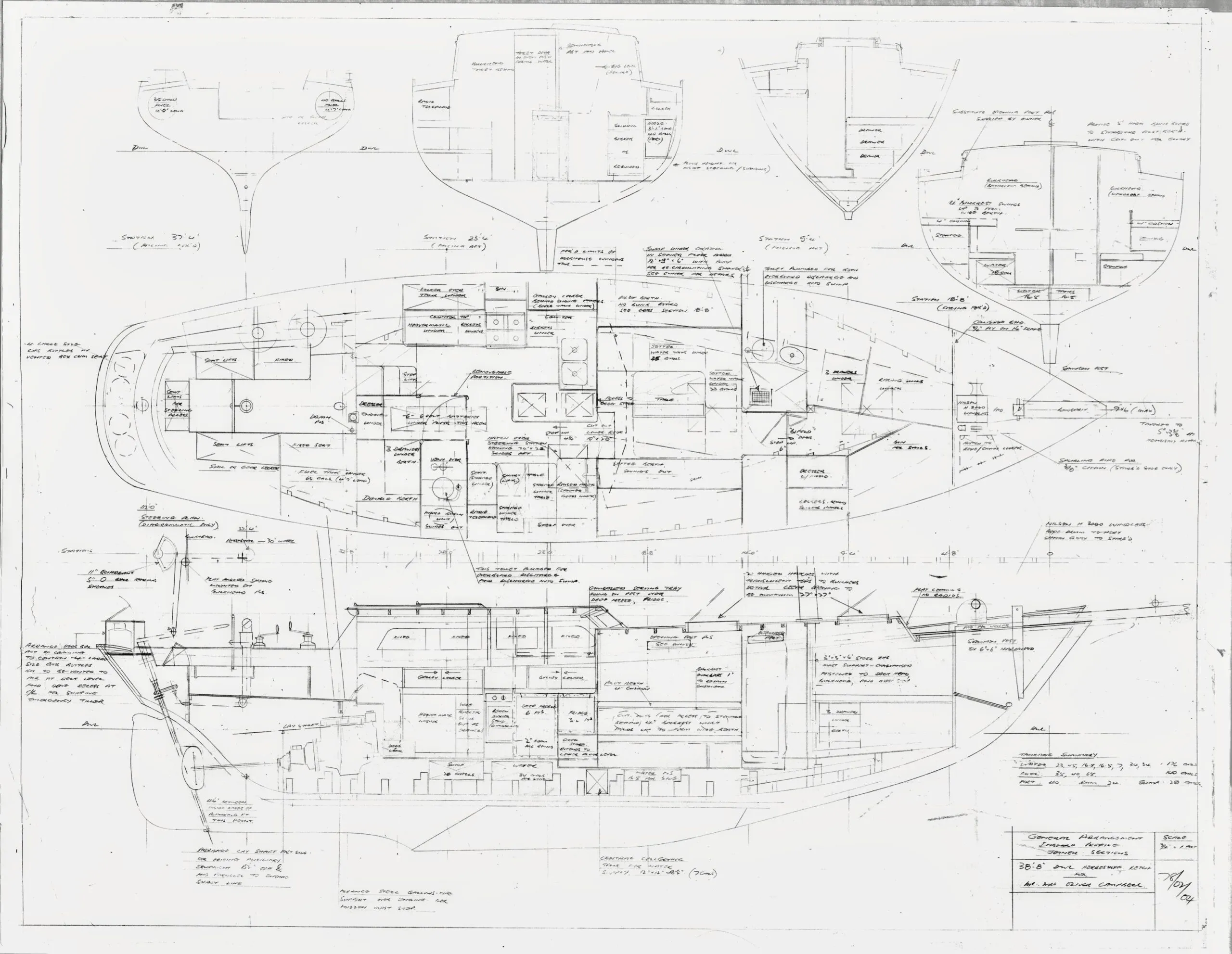 Moon River's General layout plans by Laurie Davidson, 1978.