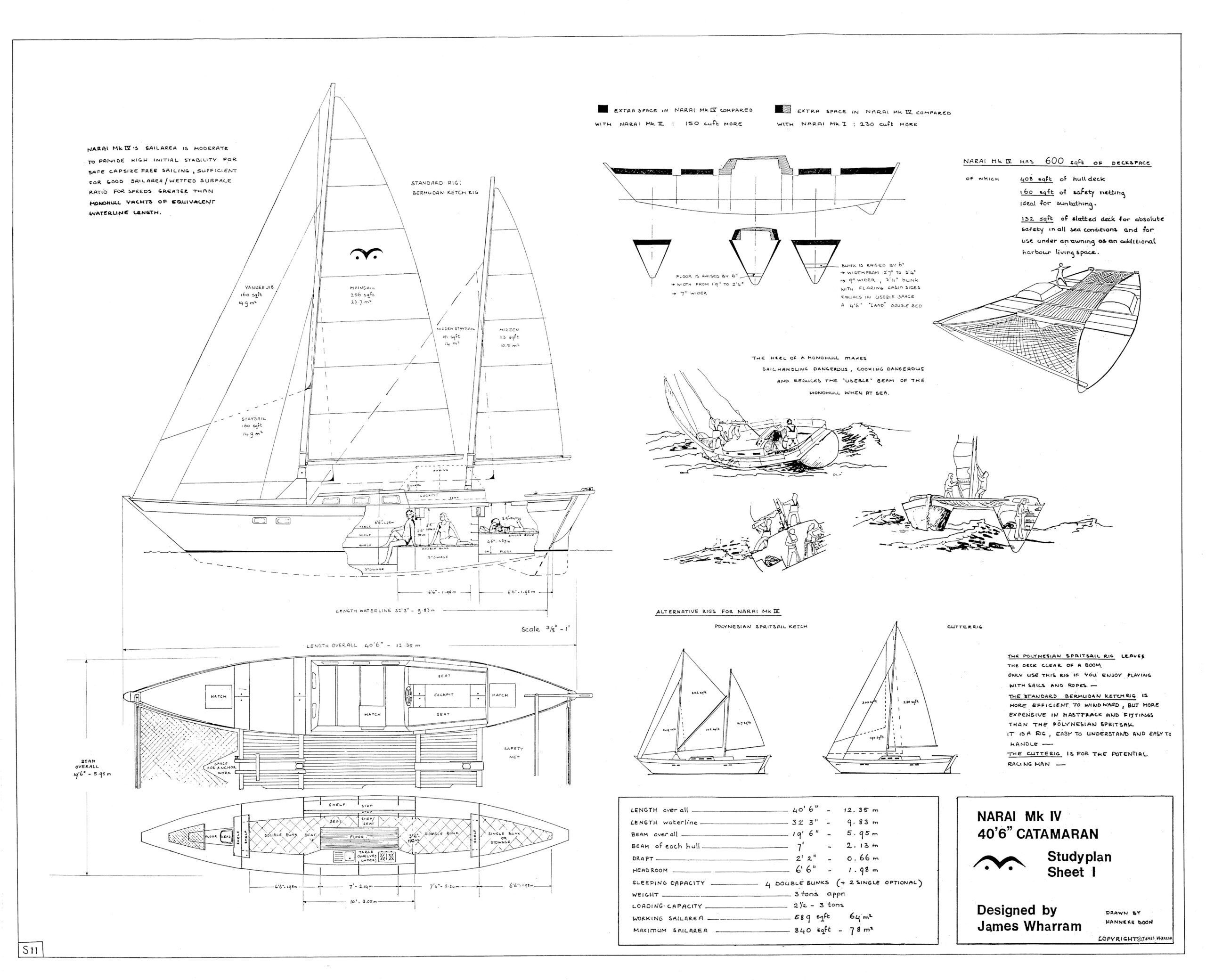 Narai MkIV study plan sheet, courtesy Wharram Designs. 