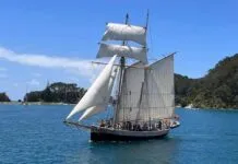 R. Tucker Thompson Tall Ship Youth Voyage The R. Tucker Thompson is a tall ship based in the Bay of Islands, Aotearoa New Zealand. It operates as a not-for-profit, and takes Northland’s young people on 7-day voyages. (Photo courtesy of R. Tucker Thompson)