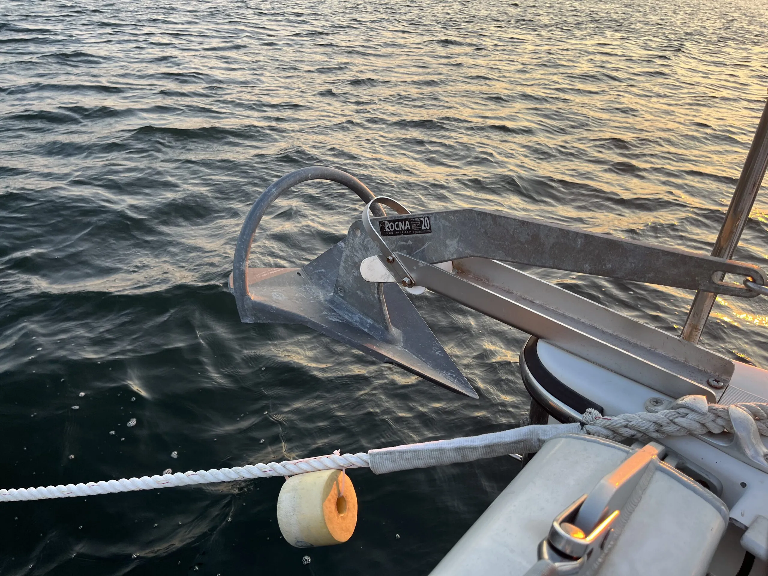 The author's beloved Rocna anchor and windlass were key pieces of equipment for singlehanding the ICW. (Photo/ Alex Jasper)