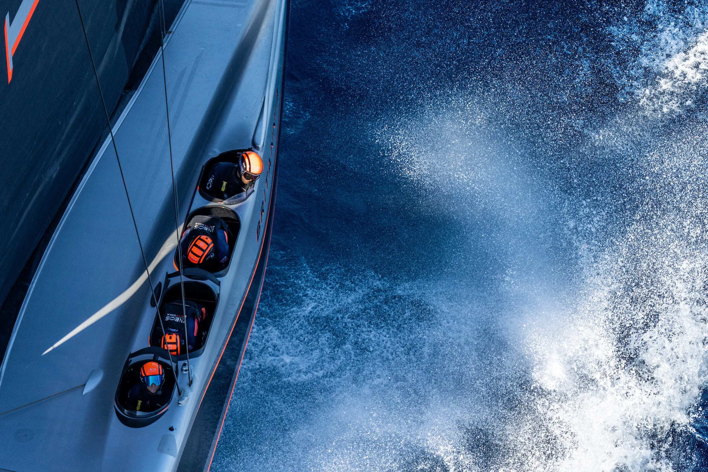 September 15, 2024. Louis Vuitton Cup, Semi Finals Race Day 2. INEOS Britannia. (Photo/ Ian Roman/ America's Cup)