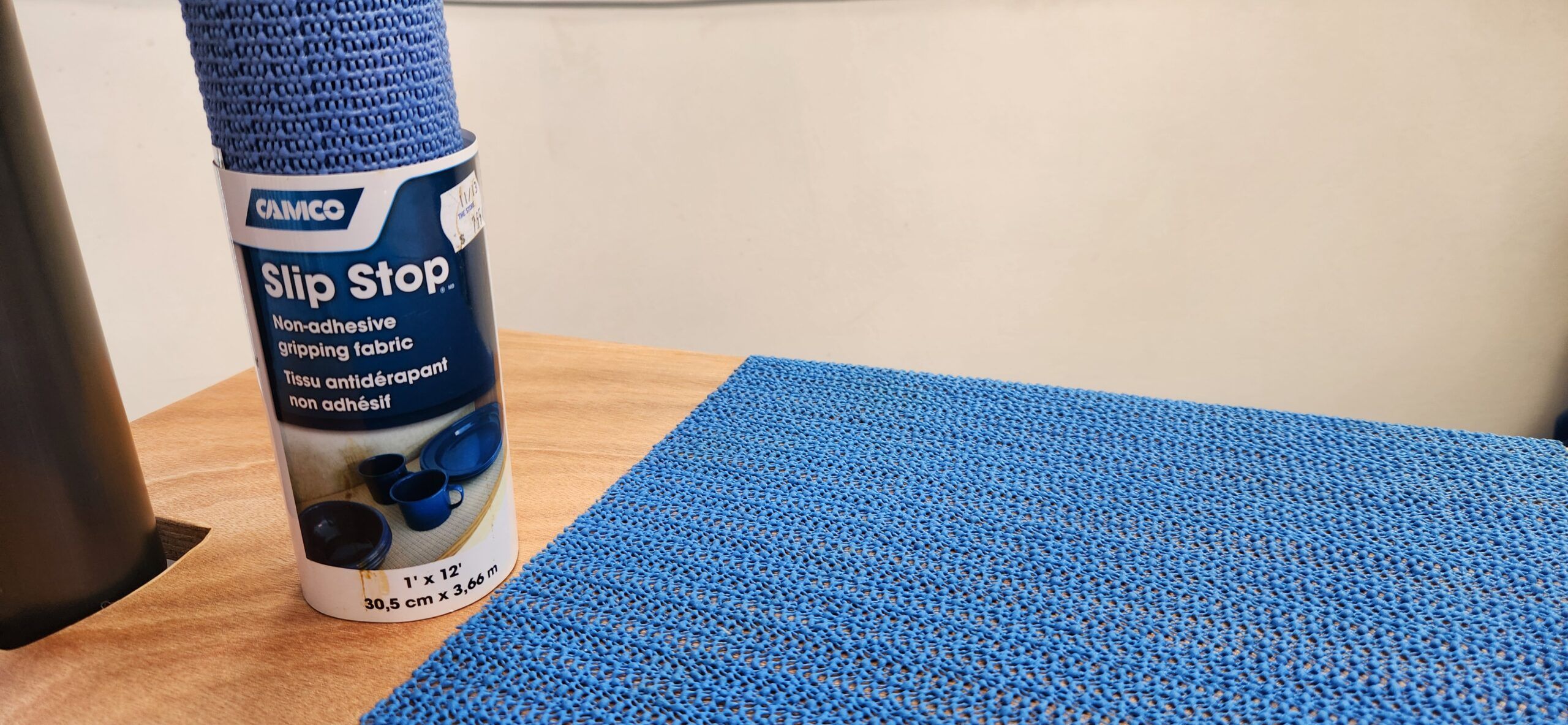 A good anti-skid mat like Camco's Stop Slip can be used to line drawers, cabinets and cut to size for placemats—anything you can think of. It is versatile, affordable and almost ubiquitous on cruising boats. (Photo/ Marc Robic)