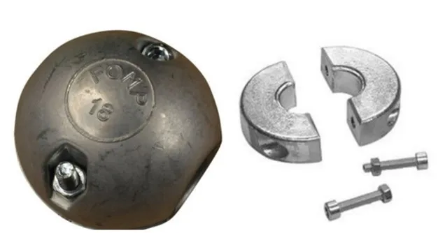 Two examples of zinc shaft anodes. 