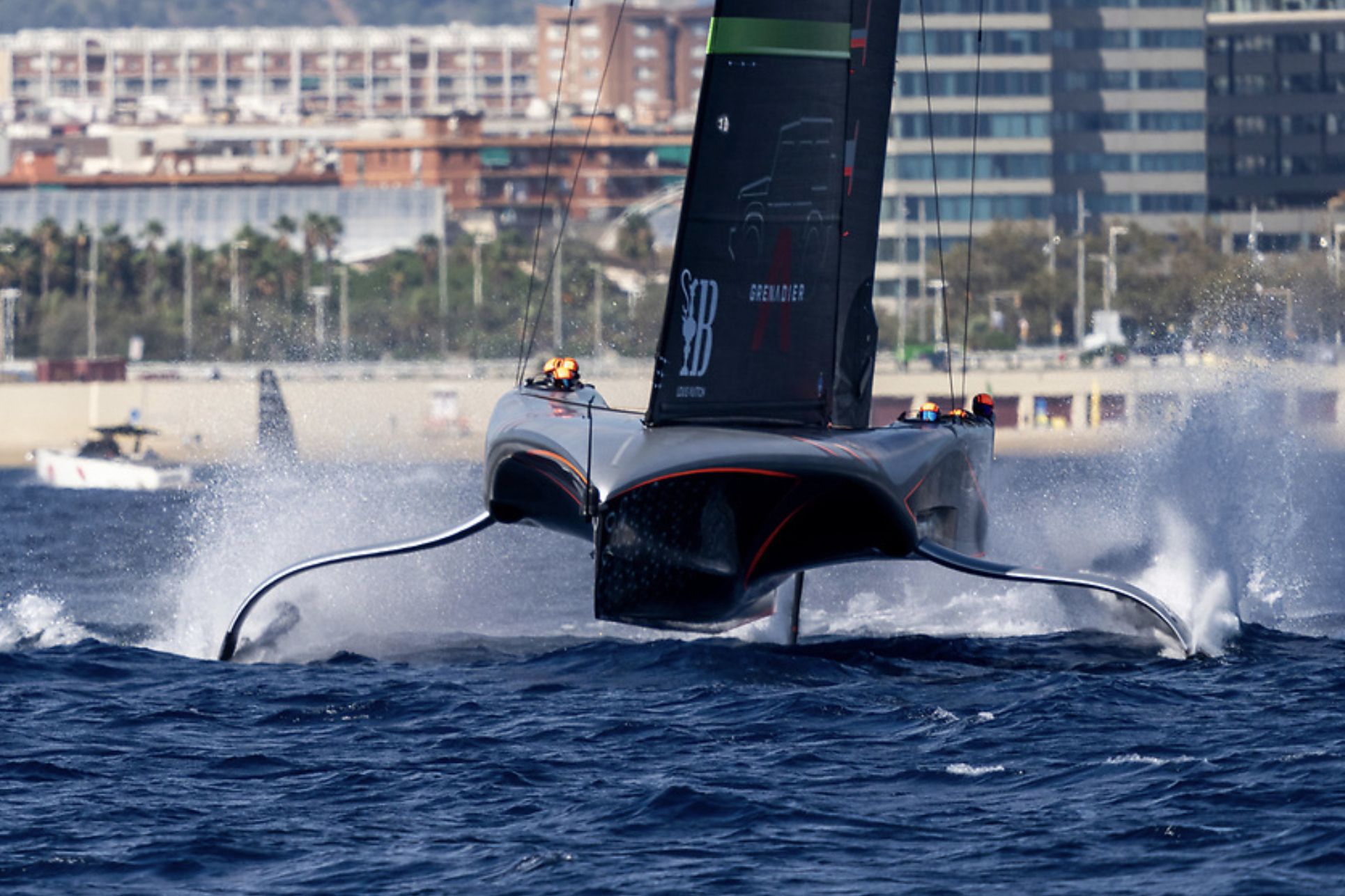 INEOS Britannia in the Louis Vuitton Finals. (Photo/ Ian Roman/ America's Cup)