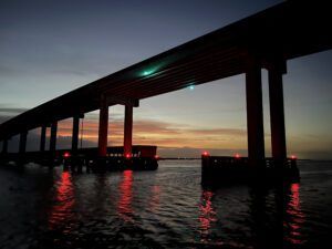 The bridge to Jekyll Island is one of many 65-ft. bridges that limit options for tall-masted sailboats on the ICW. (Photo/Alex Jasper)