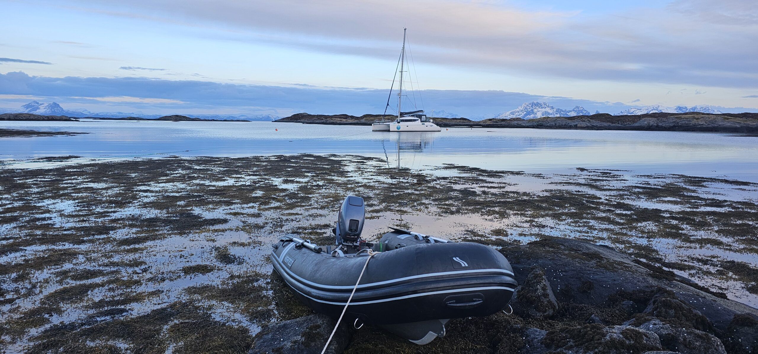 They found the Highfield dinghy to be the most durable option for dragging across rocky shorelines every day. (Photo/ Birger Haftor Nilsen and Ellen Gjertsen)