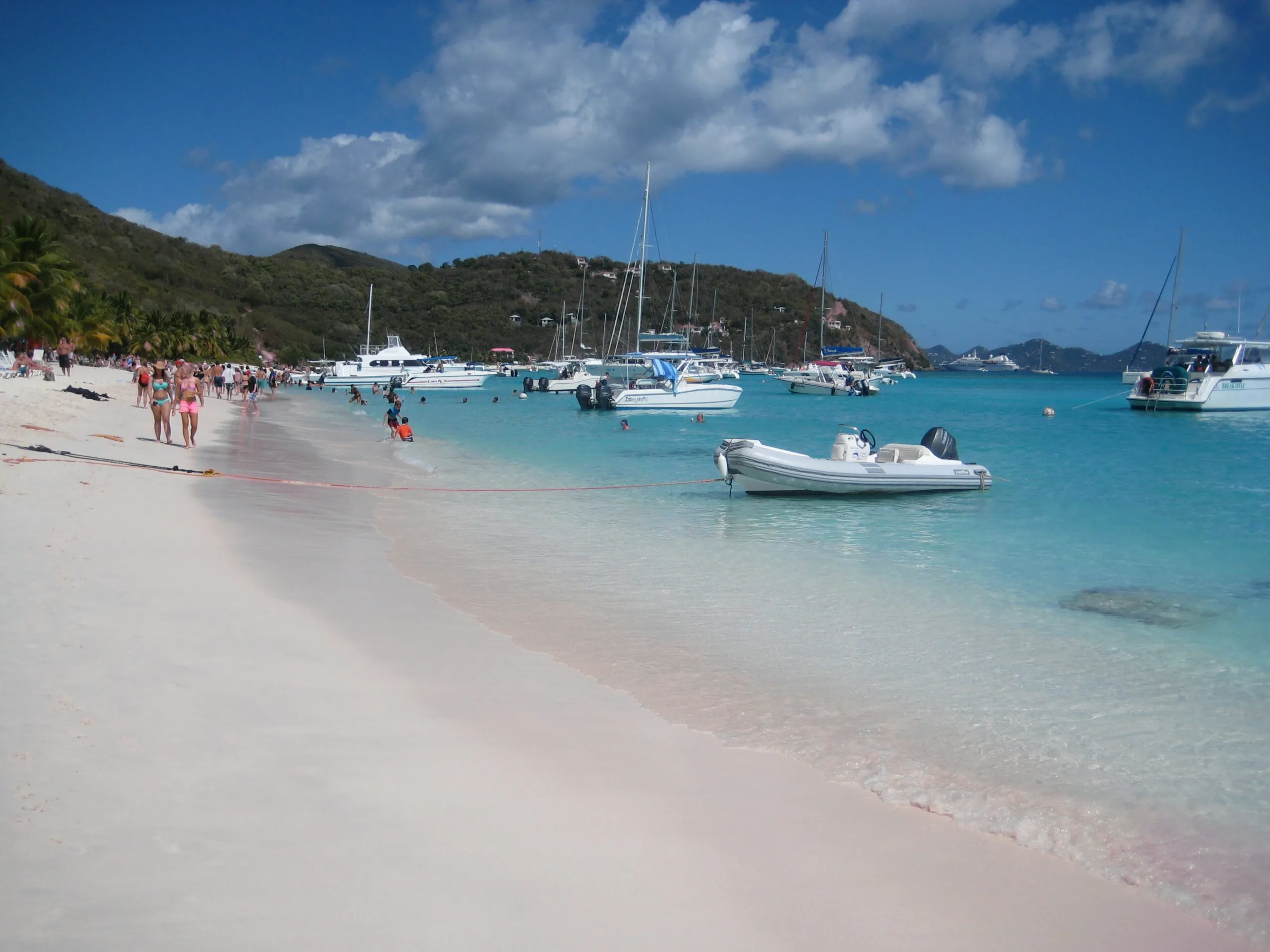 Home of the Soggy Dollar Bar and its famous Painkiller, White Bay on Jost Van Dyke is a must stop anchorage. (Photo/ Marc Robic)