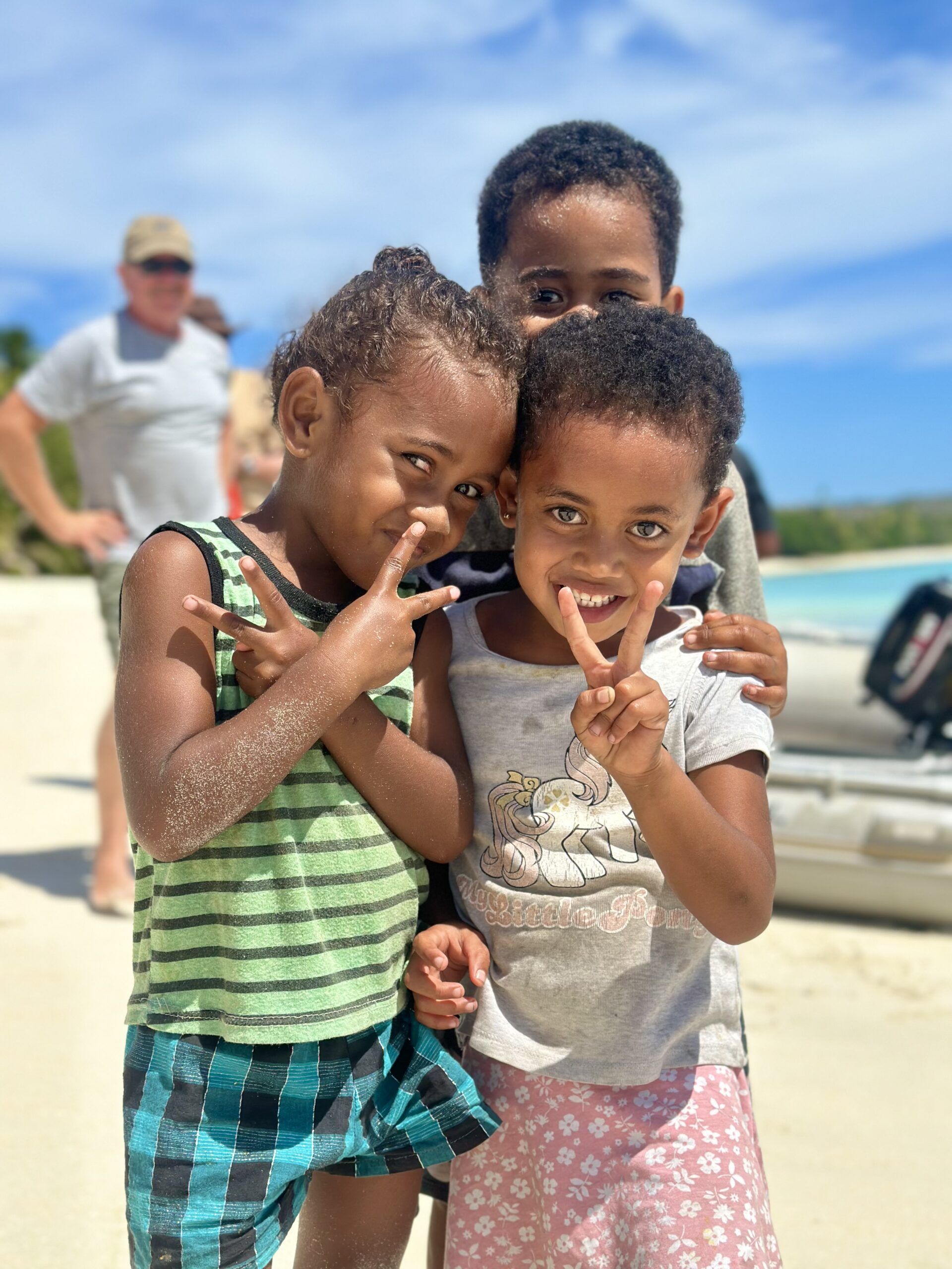 Cruising in the Pacific means you'll get to meet locals, who are usually keen to meet you. Remember that your seemingly remote anchorage is likely someone's front yard, so to speak, so treat it as such and make sure to follow local customs. (Photo/ Viki Moore)