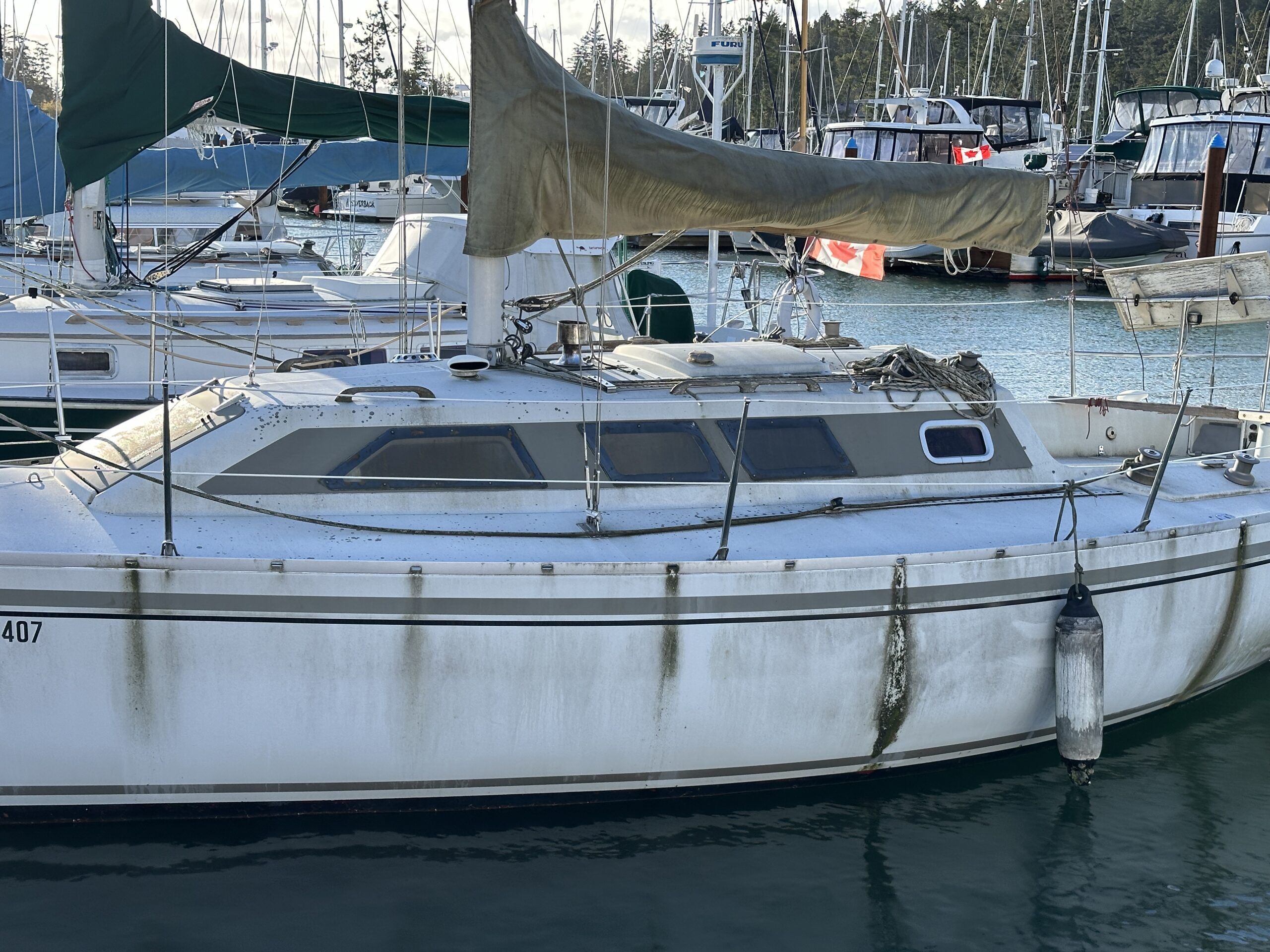 A neglected Yamaha 28 has not been kept up to an insurable condition. (Photo/ Bert Vermeer)