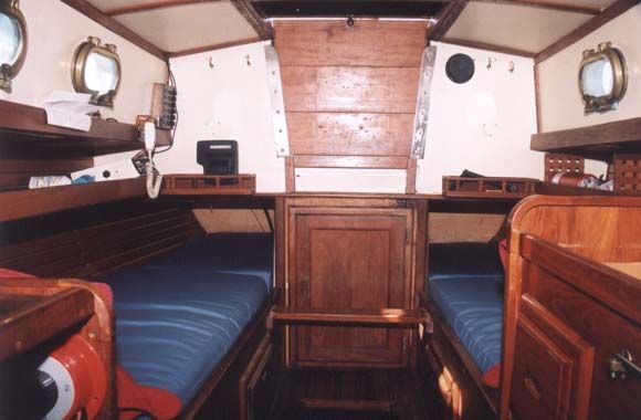 Eclat interior, looking aft. A very seaworthy small boat interior. (Photo/ Grahame Shannon)