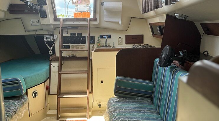 Owners celebrate the Pearson 303 for being comfortable and a perfect cruiser for a couple. Photo courtesy of St. Augustine Sailing.