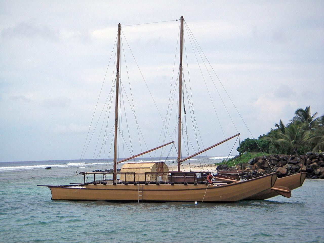 Marumaru Atua is a reconstruction of a traditional Polynesian vaka, it is based in Rarotonga, Cook Islands.