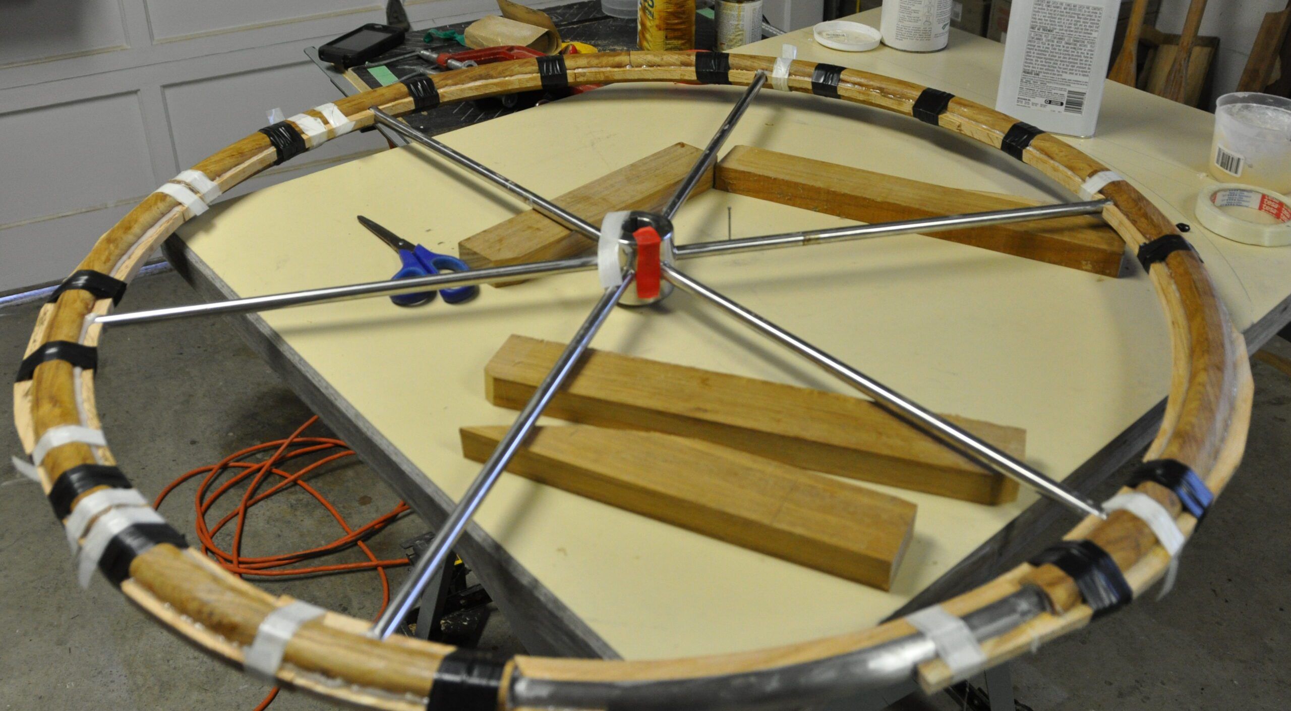 Wood pieces secured with epoxy and electrical tape. (Photo/ Bert Vermeer)