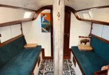 DIY Salon Refit: 1979 Fast Passage 39 With $1,500 and 250 hours over the course of two years, two DIYers refit a previously dismal, grey salon into a bright, functional space. (Photo/ Jaclyn Jeffrey)