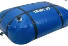 A soft bladder water tank like this ITRAZ Water Bladder Tank, is helpful to keep dedicated fresh water for toilet flushing.