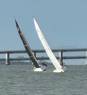 Kind of Blue on left in tight race. (Photo/ Alex Jasper)